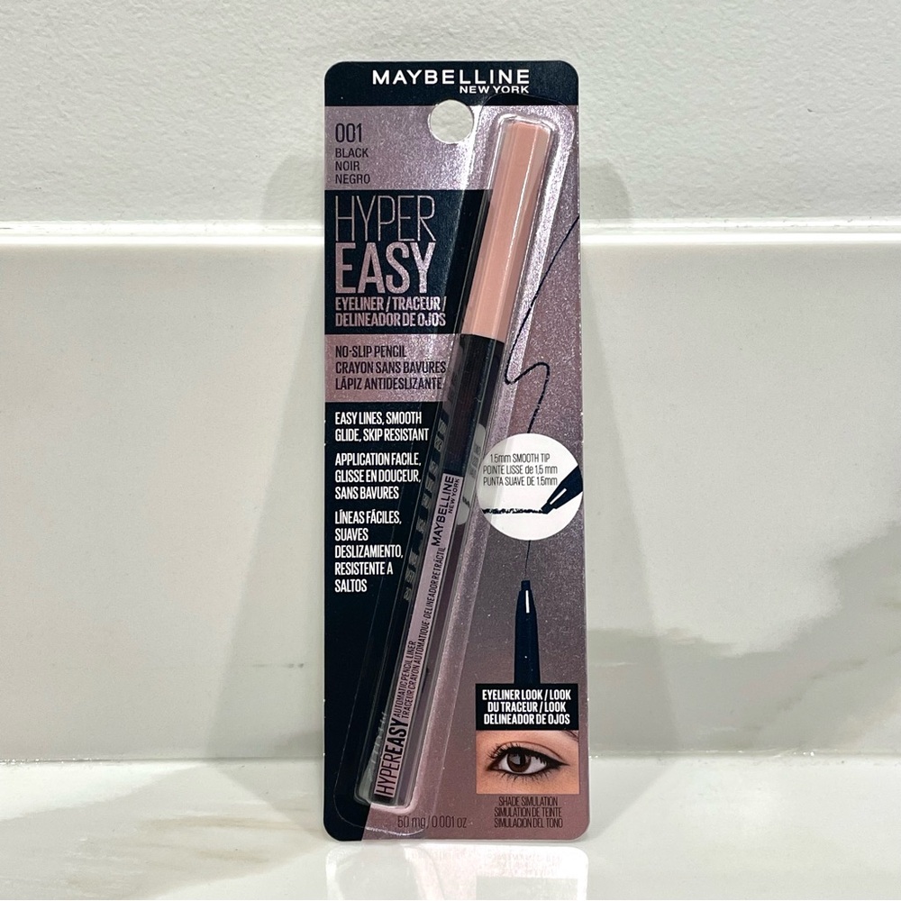 🟠5/$25 NEW Maybelline Hyper Easy Eyeliner Pencil (001 Black)